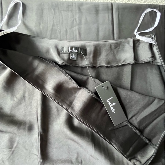 Lulus Smooth Sophistication Black Midi Skirt with Slit - Picture 3 of 9